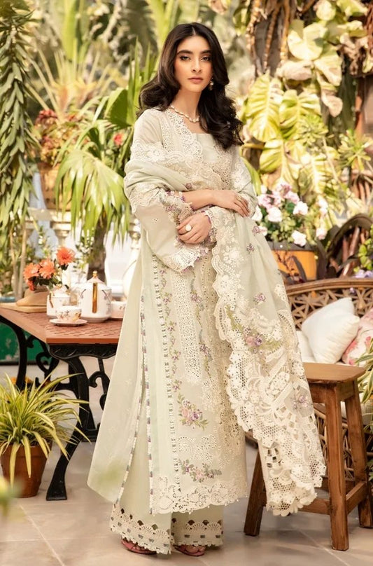 3 Piece Chikankari Embroidered Lawn Suit SKU:(LDS022)