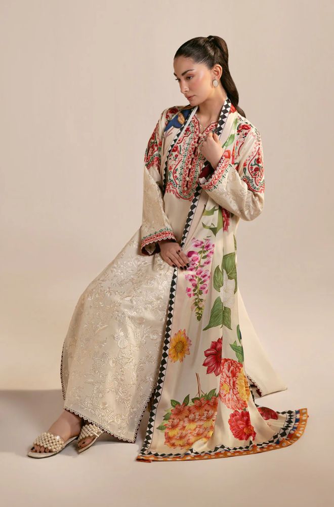 3 Piece Embroidered Lawn Suit - SKU:(LDS081)