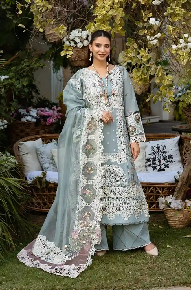 ELAF - Summer 3PC Lawn ChickenKari Embroidered Suit - LDS037