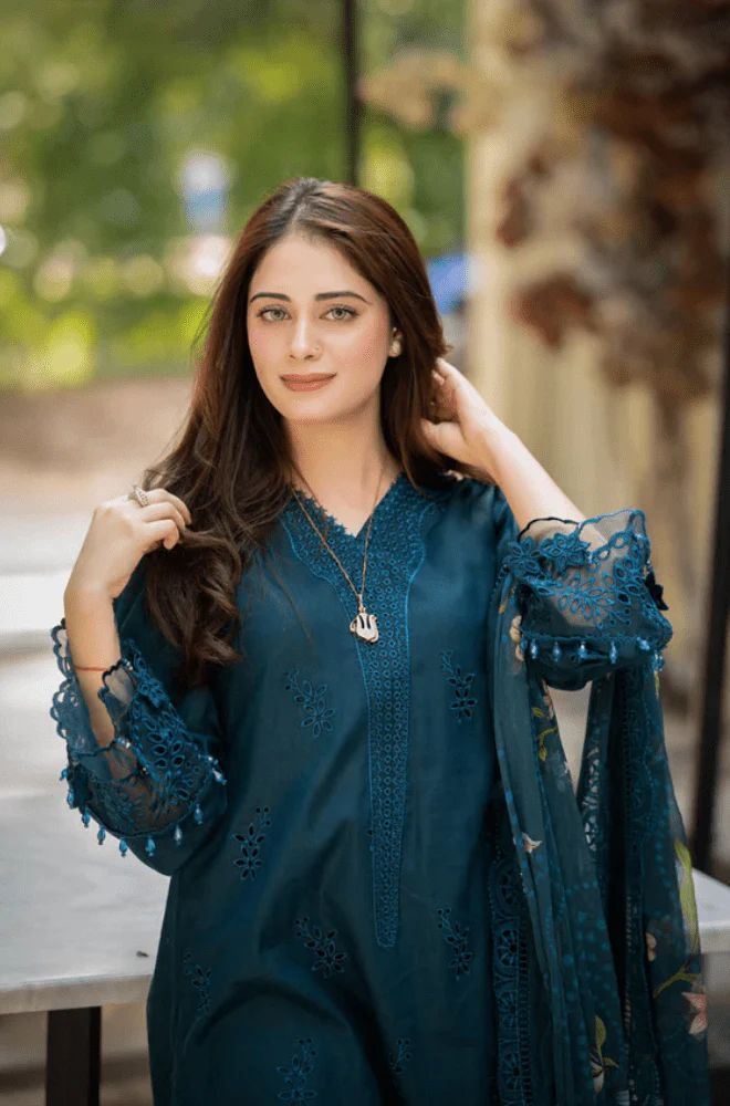 Summer 3PC Lawn Embroidered Suit - SKU:(LDS103)