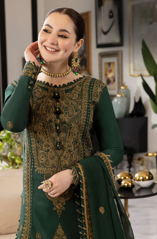 ASIM JOFA- 3PC Lawn Embroidered Suit - LDS010