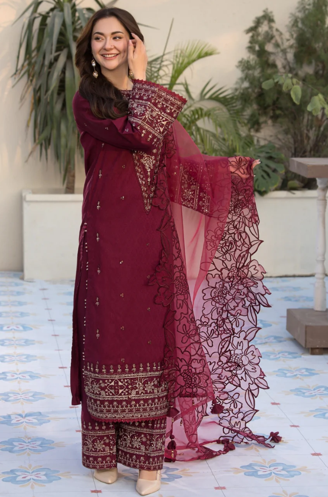 Allys - Summer 3PC Lawn Embroidered Suit - LDS086