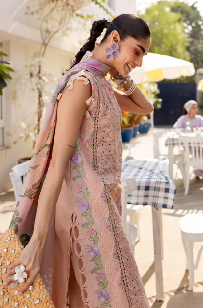 PARISHAY- Summer 3PC Chikankri Lawn Embroidered Suit - LDS128