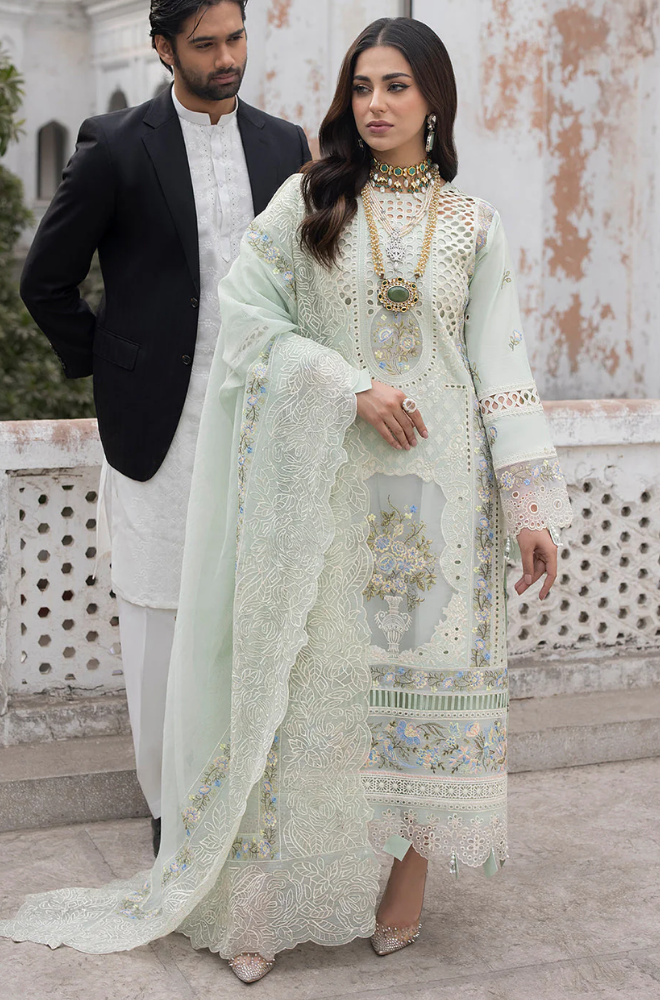 Mahnur - Summer 3PC Lawn Embroidered Suit - LDS060
