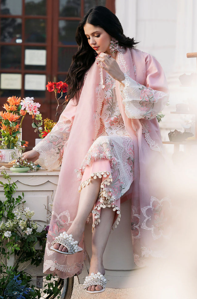 BIN ILYAS - Summer 3PC Lawn ChickenKari Embroidered Suit - LDS050