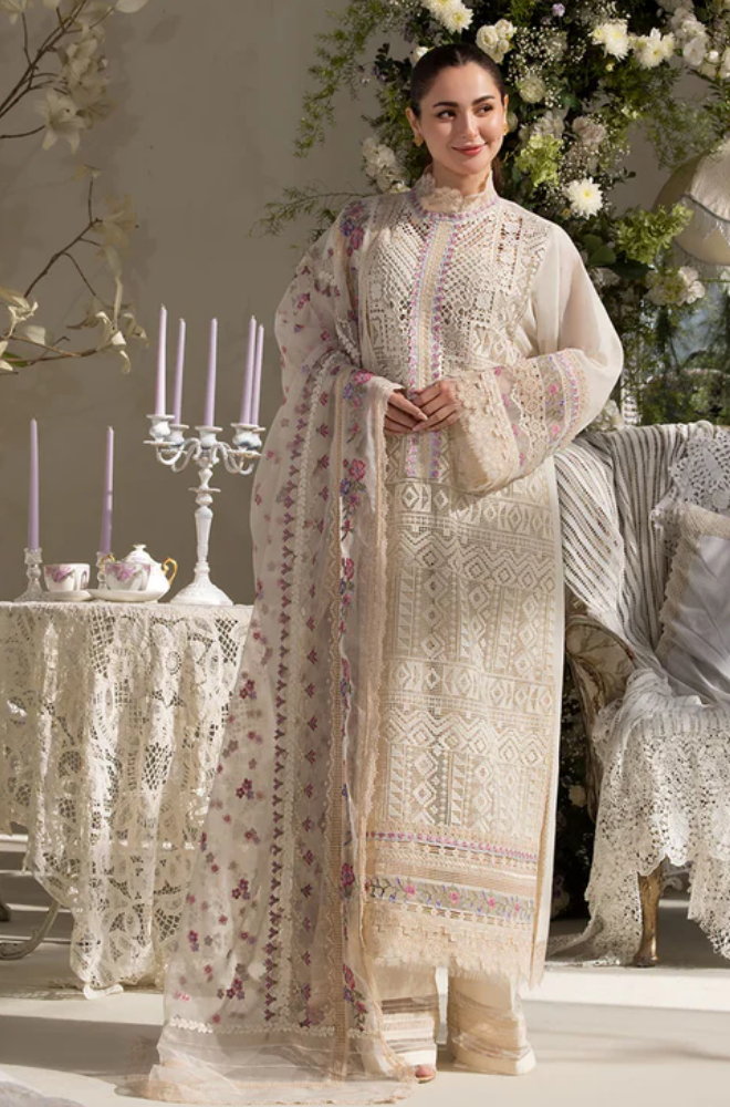 Sobia Nazir - Summer 3PC Lawn ChickenKari Embroidered Suit - LDS043