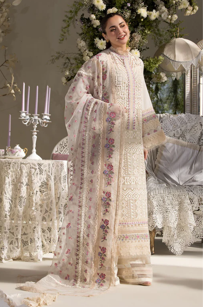 Sobia Nazir - Summer 3PC Lawn ChickenKari Embroidered Suit - LDS043