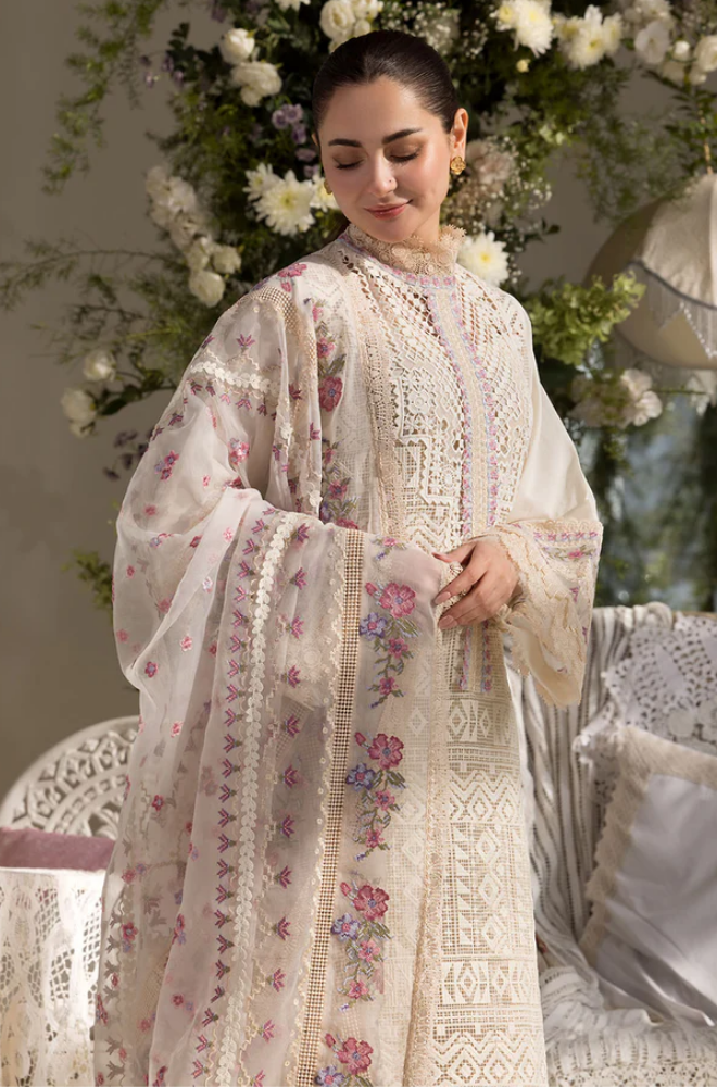 Sobia Nazir - Summer 3PC Lawn ChickenKari Embroidered Suit - LDS043