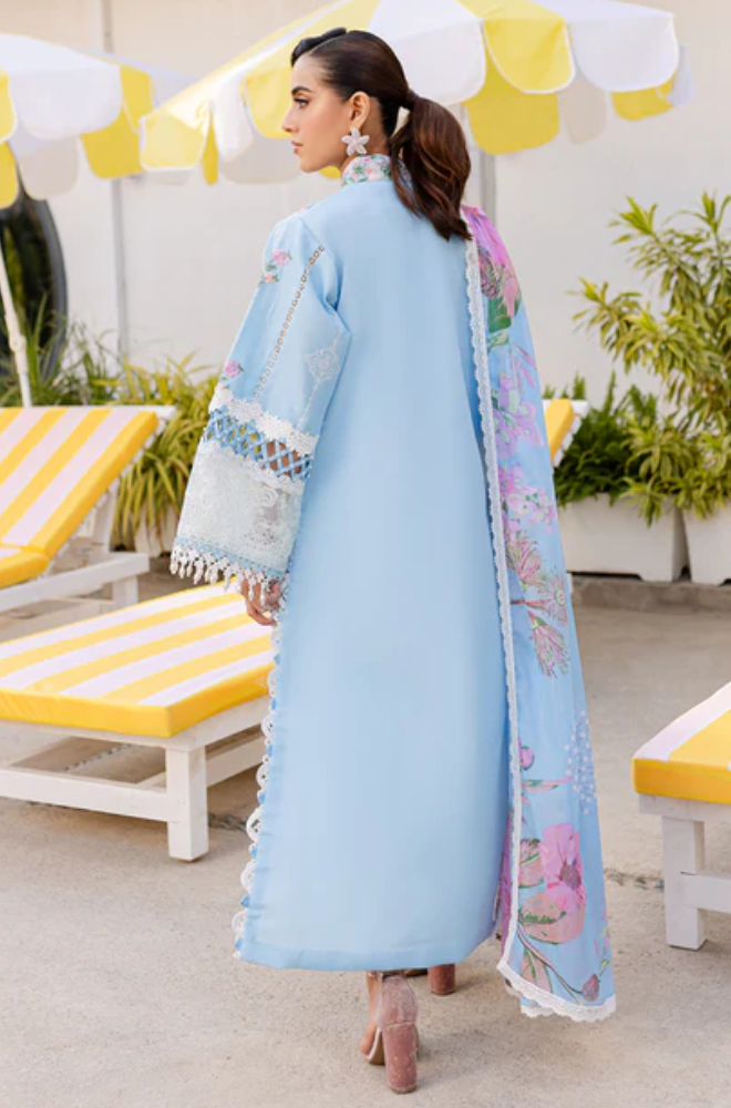 PARISHAY- Summer 3PC Lawn Chikankri Embroidered Suit - LDS129