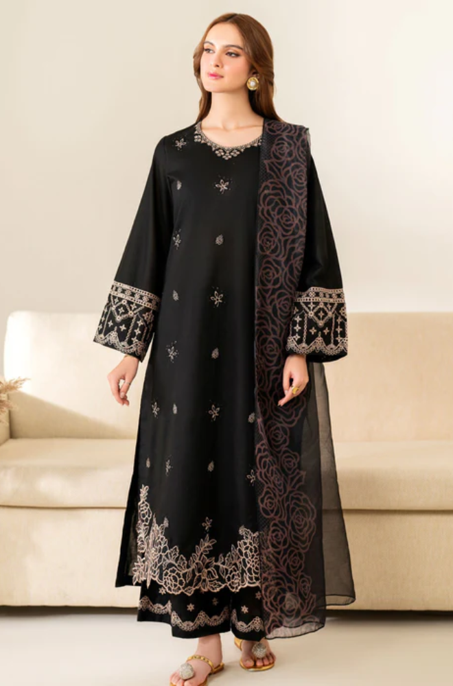 Garnet - Summer 3PC Lawn Embroidered Suit - LDS106