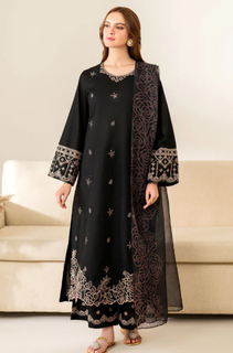 Garnet - Summer 3PC Lawn Embroidered Suit - LDS106