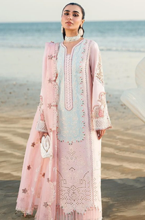 Qalamkar - Summer 3PC Lawn Chikankri Embroidered Suit - LDS130