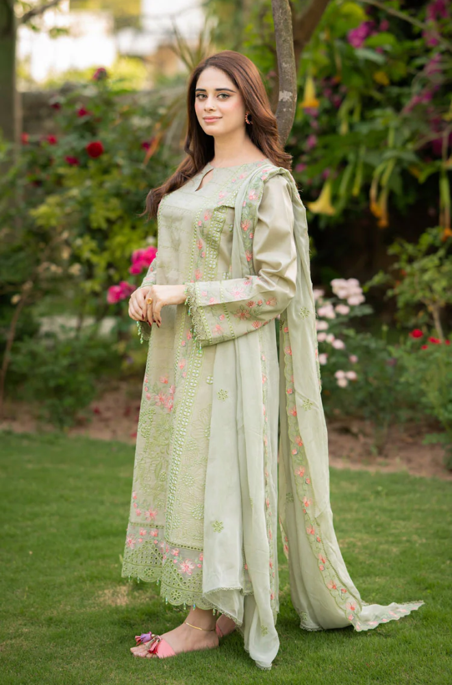 Mushq - Summer 3PC Lawn Embroidered Suit - LDS093