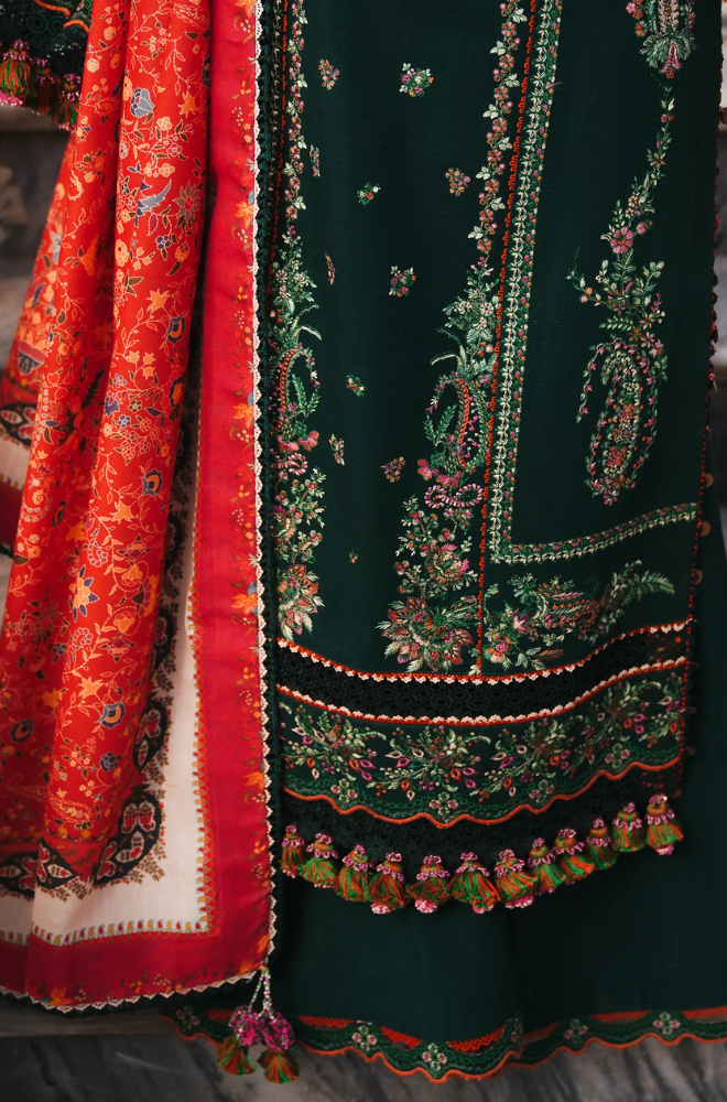 Hussain Rehar - Summer 3PC Lawn Embroidered Suit - LDS038