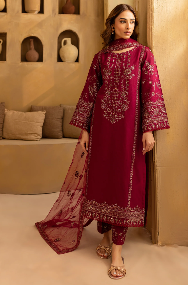 Batik - Summer 3PC Lawn Embroidered Suit - LDS111