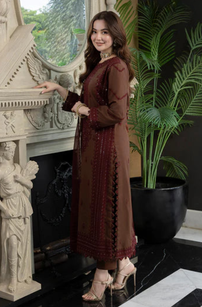 Asim Jofa - Summer 3PC Lawn Embroidered Dress - LDS076