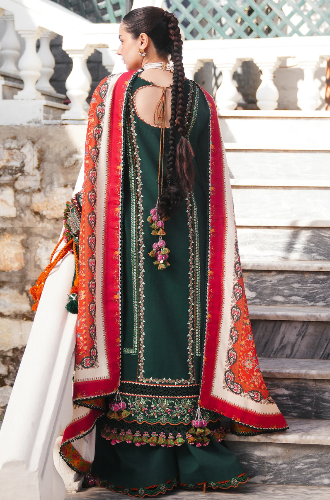 Hussain Rehar - Summer 3PC Lawn Embroidered Suit - LDS038