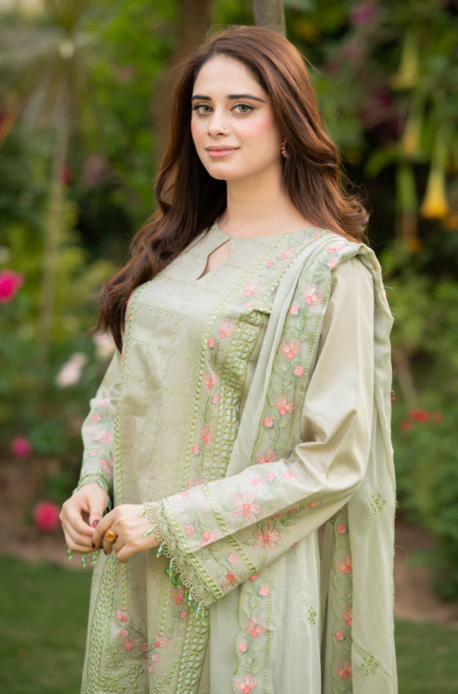Mushq - Summer 3PC Lawn Embroidered Suit - LDS093