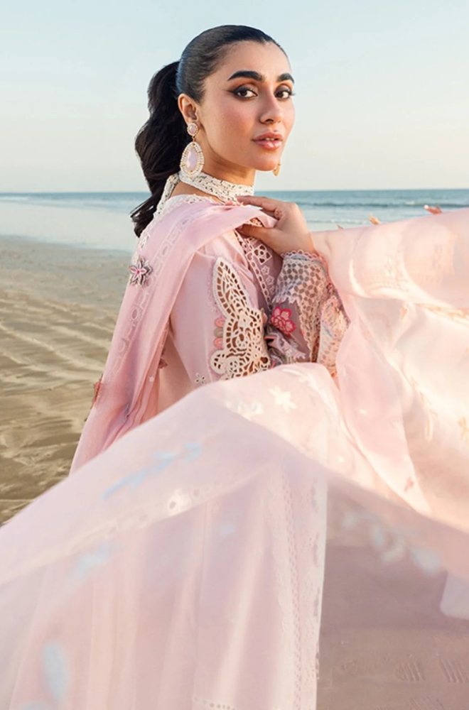 Qalamkar - Summer 3PC Lawn Chikankri Embroidered Suit - LDS130