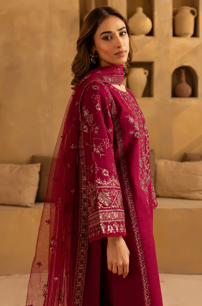 Batik - Summer 3PC Lawn Embroidered Suit - LDS111