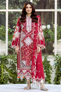 BIN ILYAS - Summer 3PC Lawn Chikankri Embroidered Suit - LDS138