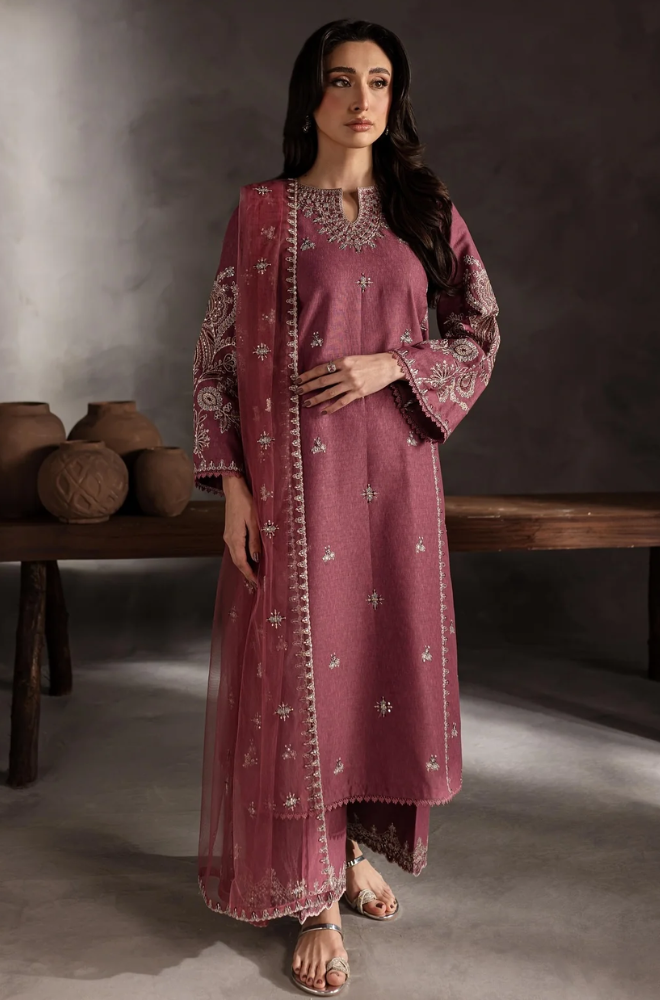 Batik - Summer 3PC Lawn Embroidered Suit - LDS124