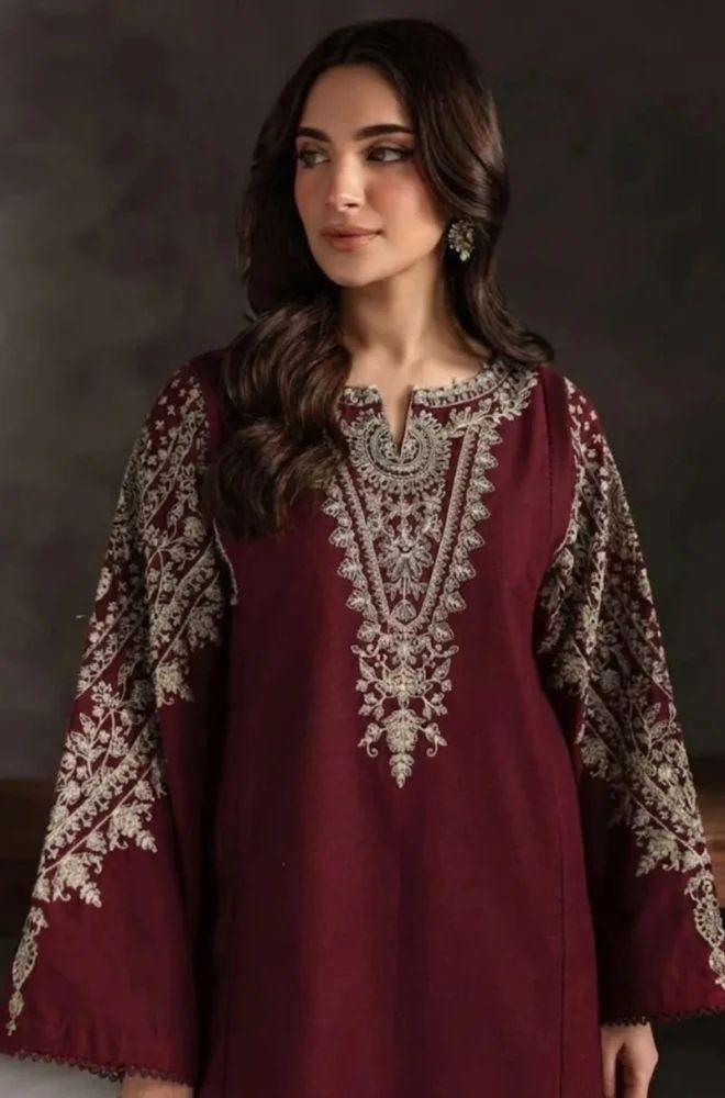 2 Piece Embroidered Lawn Suit - SKU:(LDS098)