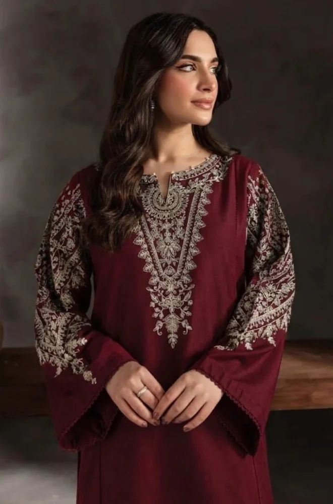 2 Piece Embroidered Lawn Suit - SKU:(LDS098)