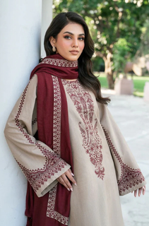 Baroque - 3PC Lawn Embroidered Suit - LDS001