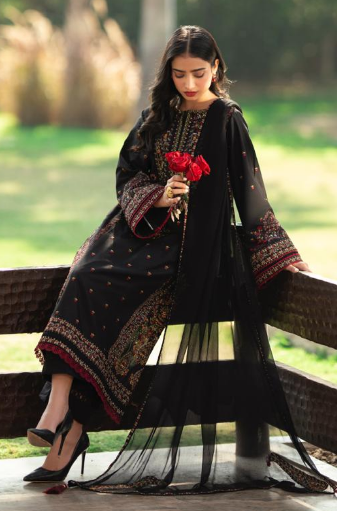 Zara Shahjahan - Summer 3PC Lawn Embroidered Suit - LDS092