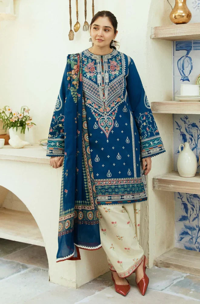 Zara Shahjahan - 3PC Lawn Embroidered Suit - LDS112