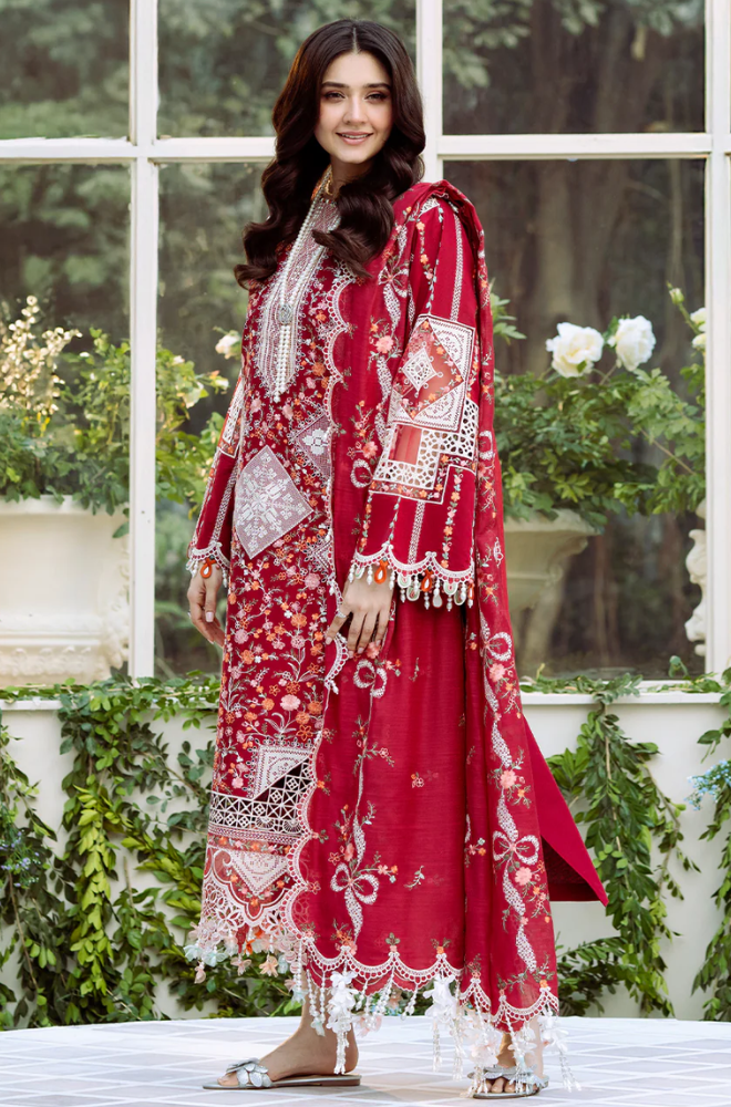 BIN ILYAS - Summer 3PC Lawn Chikankri Embroidered Suit - LDS138