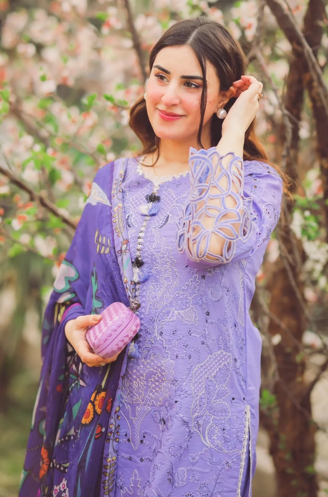 Mushq - 3PC Lawn Embroidered Suit - LDS116