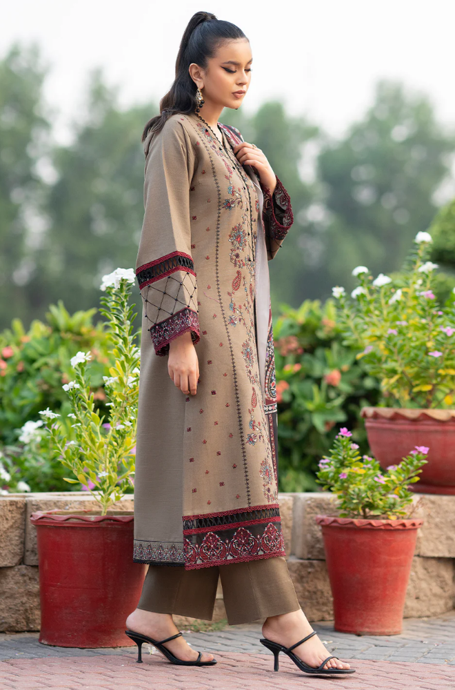 Bin Ilyas - 3PC Lawn Embroidered Suit - LDS122