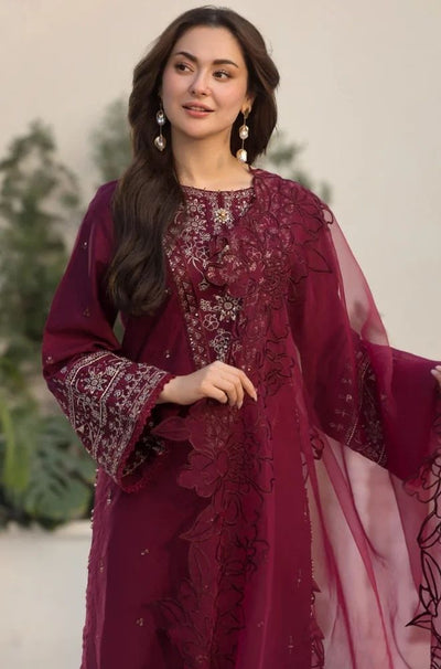 3 Piece Embroidered Lawn Suit - SKU:(LDS036)