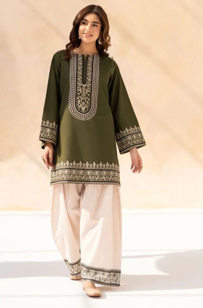 3 Piece Embroidered Lawn Suit - SKU:(LDS040)