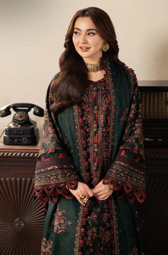 3 Piece Embroidered Lawn Suit - SKU:(LDS041)
