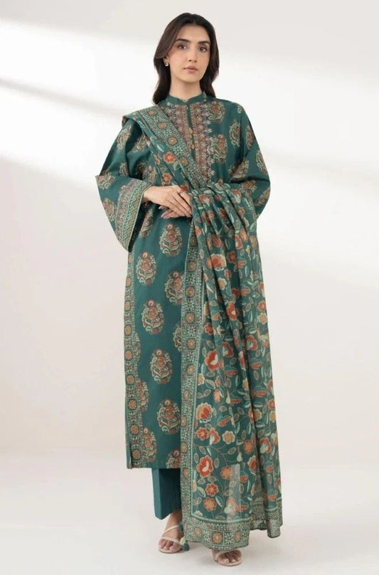 3 Piece Lawn Digital Printed Suit - SKU:(LDS077)