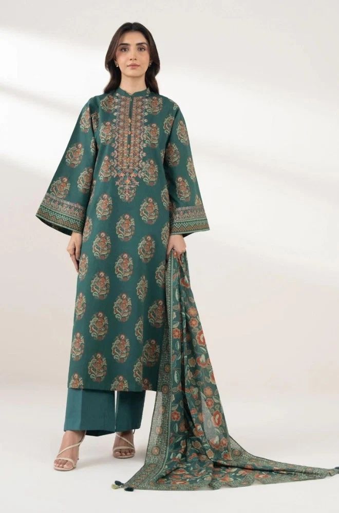 3 Piece Lawn Digital Printed Suit - SKU:(LDS077)