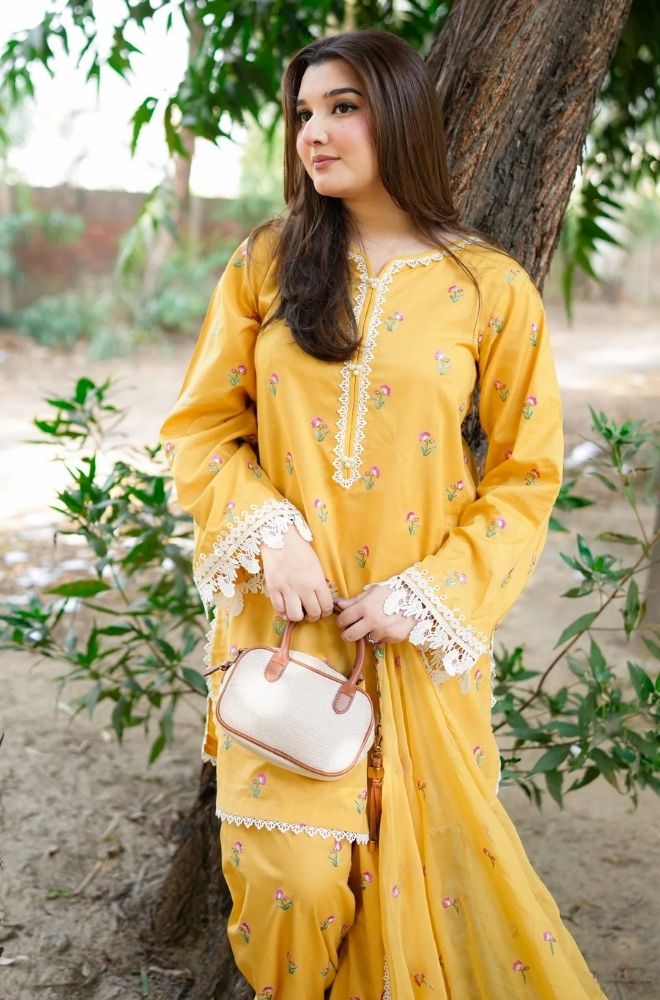 Summer 3Piece Lawn Embroidered Suit - SKU:(LDS001)