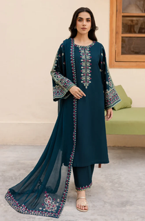 Sapphire - 3PC Lawn Embroidered Suit -LDS008