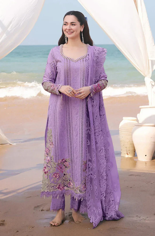 Summer 3PC Chickankari Lawn Embroidered Suit - LDS145