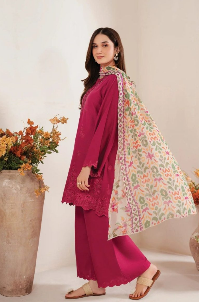 Shanzay - 3PC Lawn Embroidered Suit - LDS030
