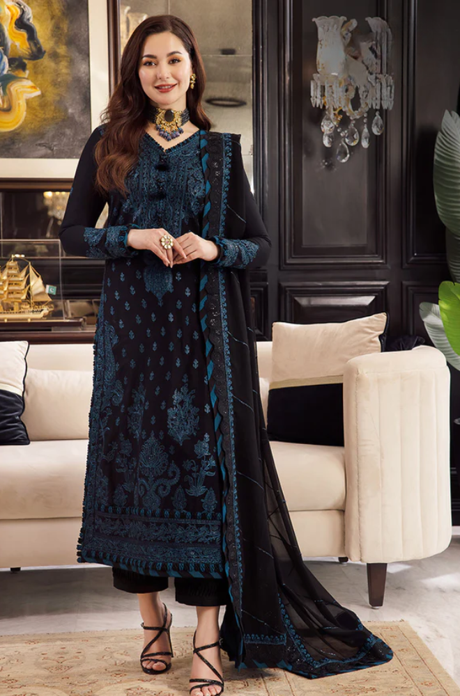 Asim jofa - Summer 3PC Lawn Embroidered Suit - LDS136