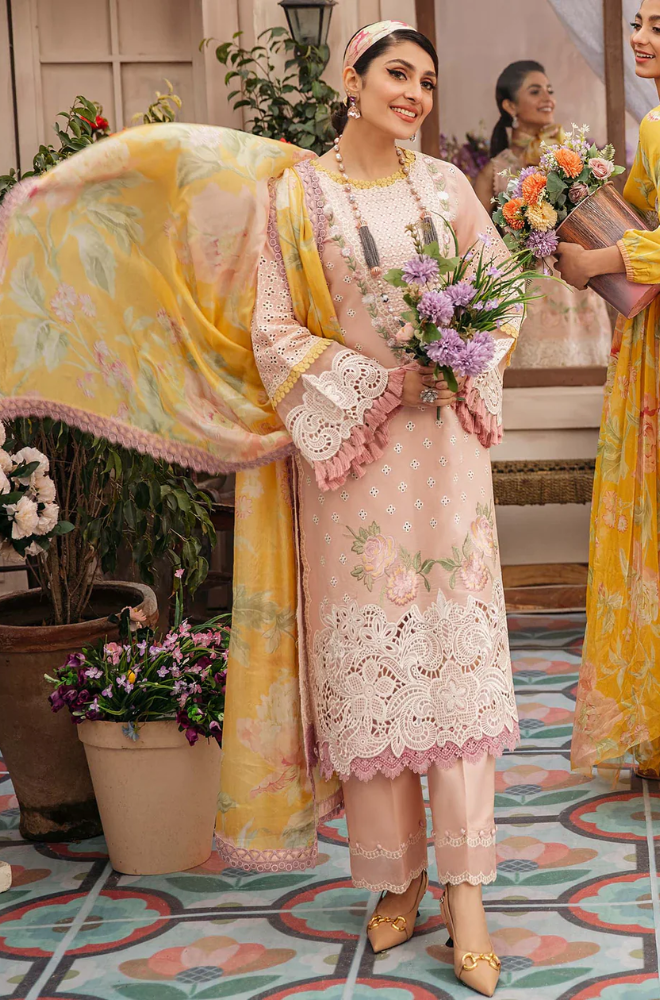 MUSHQ -  Summer 3PC Lawn Embroidered Suit- LDS105