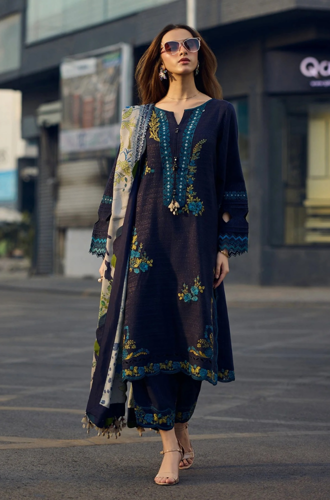 Charizma - Summer 3PC Lawn Embroidered Suit - LDS140