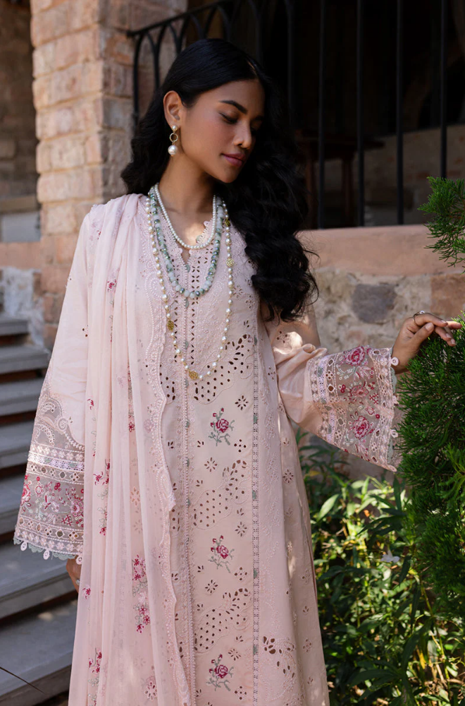 QalamKar - Summer 3PC Lawn Embroidered Suit - LDS058