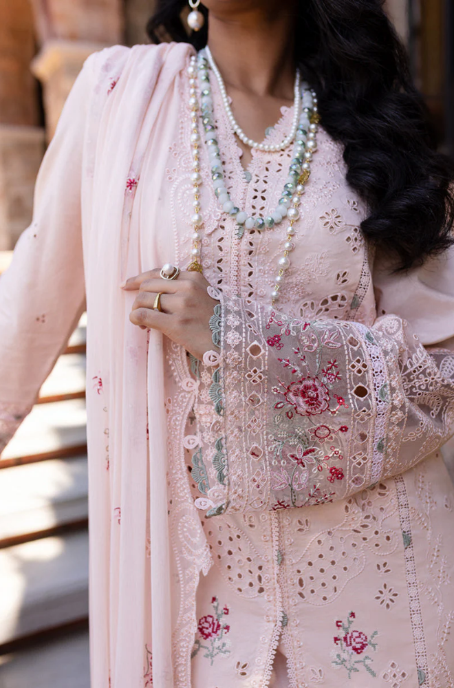 QalamKar - Summer 3PC Lawn Embroidered Suit - LDS058