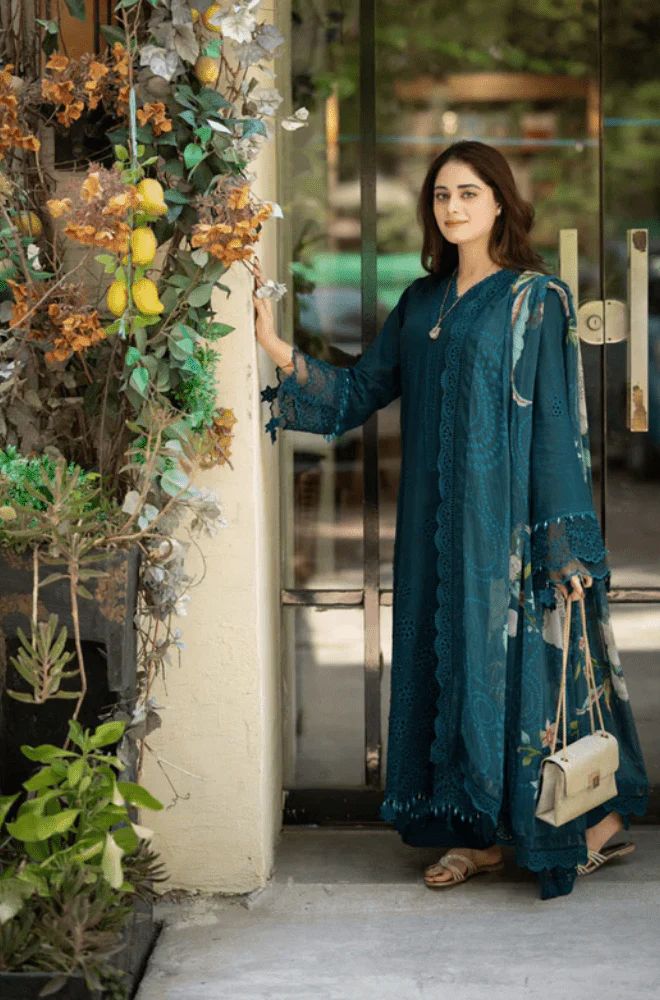 Summer 3PC Lawn Embroidered Suit - SKU:(LDS103)