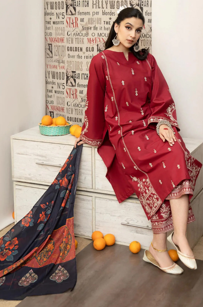 Urge - 3PC Lawn Embroidered Suit - LDS115